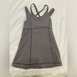 Lululemon Mini Pop Stripe Black Mink Berry Happy Strappy Tank Top size 4!